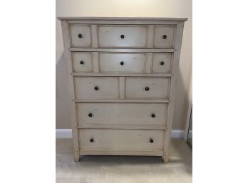 Farmhouse Style Solid Wood Five Drawer Chest