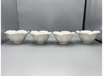 White Porcelain Dessert Bowls Set Of 4