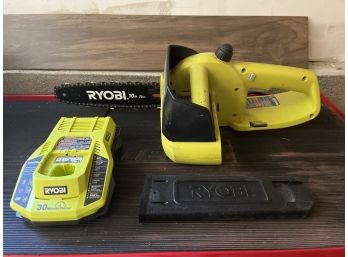 Ryobi Cordless 10 Inch Black Chainsaw Charger Included Battery Not Included P542