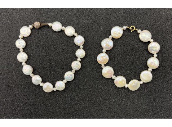 Vintage Genuine Pearl Bracelets - 2 Total