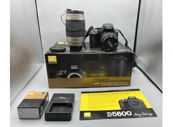 Nikon D5600 Camera With 300mm Zoom Lens - Box Included