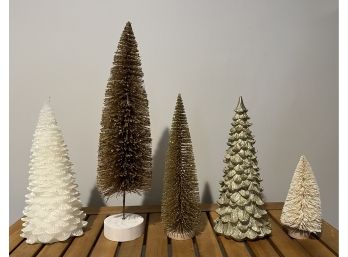Faux Holiday Tree Decor - 5 Total