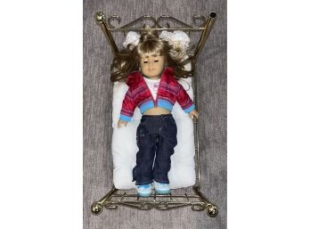 American Girl Doll With Metal Frame Bed