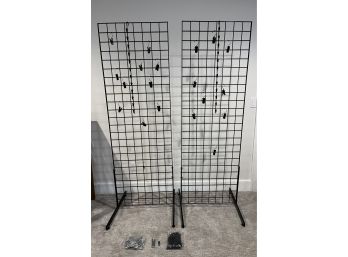 Metal Frame Display Racks With Clips Included - 2 Total
