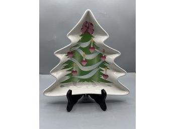 Sango Home For Christmas Tree Shaped Plate #4829