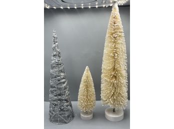Decorative Faux Holiday Tree Decor - 3 Total