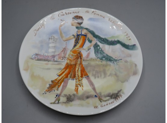 D'Arceau Limoges By FR Ganeau 'daisy La Garconne' Plate With Certificate Of Authenticity