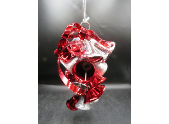 Red & Silver Christmas Bell Cluster Holiday Decor