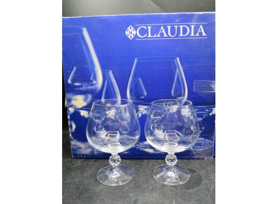 Claudia Brandy Glasses - Set Of 6 In Original Box