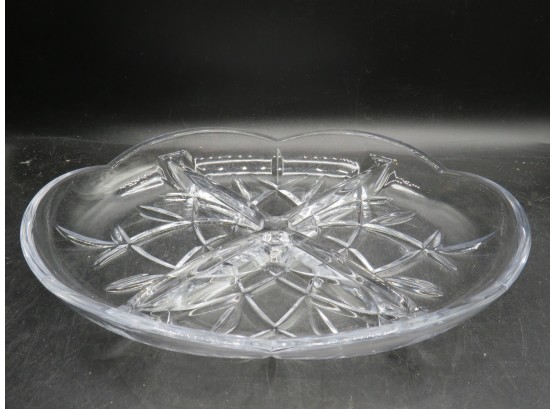 Glass 4-sectioned Serving Plate