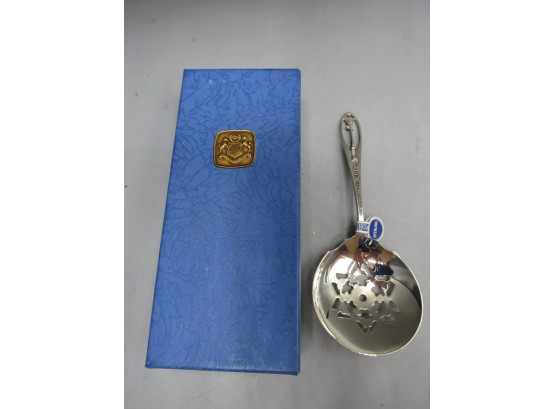 Sterling Silver 'New Orleans' Slotted Spoon In Original Box - Weight 0.57 Ozt.