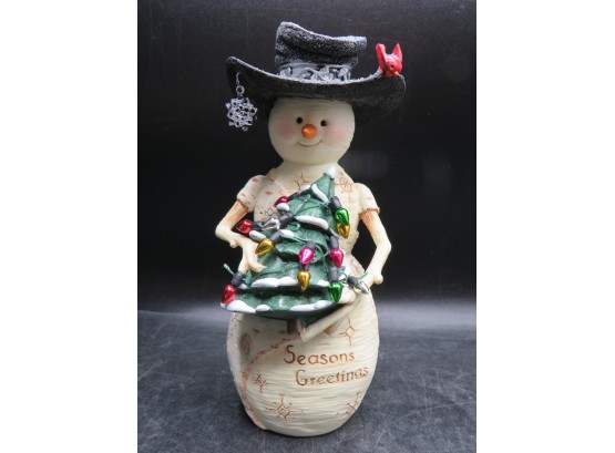 Birch Hearts Seasons Greetings Snowman - In Original Box