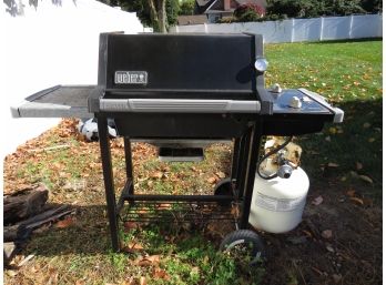 Weber Outdoor Grill On Wheels With Cover