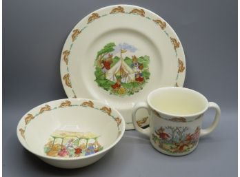 Royal Doulton 'bunnykins'  Fine Bone China Children's Handled Mug, Bowl & Plate - Lot Of 3