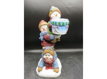 Home Interiors & Gifts Stacked Snowman Votive Holder