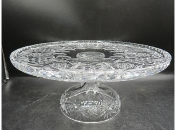 Cut Glass Pedestal Cake Plate