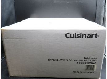Cusinart Enamel Stainless Steel Colander #SCC-26RGWP - Red Gwp - Sealed New In Box