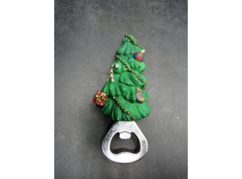 Ceramic World Inc. Ceramic Christmas Tree Bottle Opener/magnet