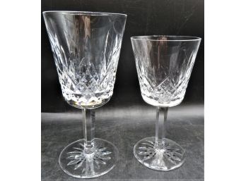 Waterford Crystal Wine Glasses In 2 Sizes - Lot Of 22