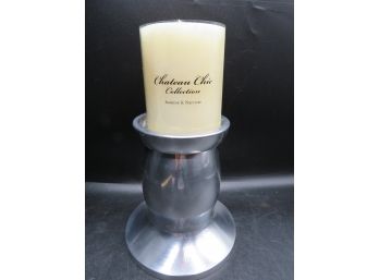 Studio Nova Metal Candle Stick Holder & Chateau Chic Collection Candle