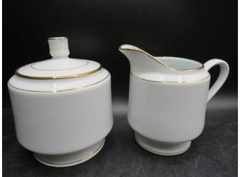 China Garden Covered Sugar Bowl & Creamer Set Of 2 - In Original Box