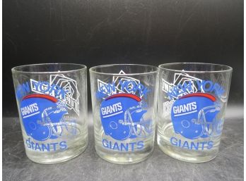 Super Bowl XXI Giants Glasses - Set Of 3