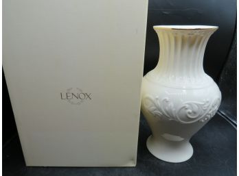 Lenox Fluted Swirl Porcelain Vase - In Original Box