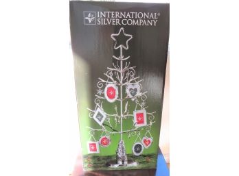 International Silver Co. Christmas Ornament & Frame Tree (8 Frames) - In Original Box