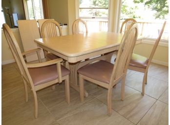 Dining Table With 6 Chairs & 2 Leaves