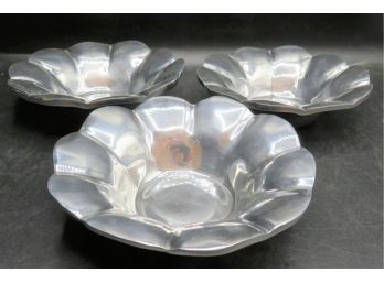 Metal Flower-shaped Bowls - Set Of 3