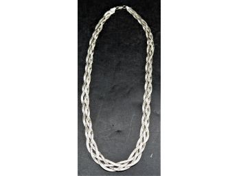Sterling Silver Herringbone Multi-strand Necklace 0.76 Ozt