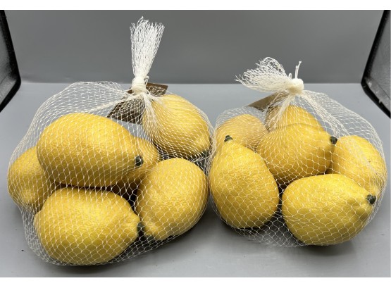 Pottery Barn Decorative Faux Lemons - 2 Bags Total