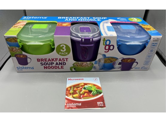 Sistema Microwavable To-go Lidded Bowls - NEW IN BOX
