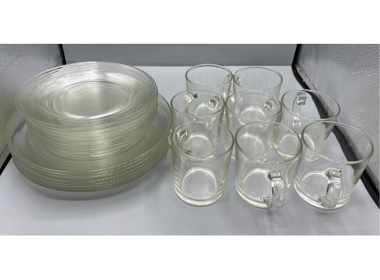 Fortecrisa Glass Tableware Set - 24 Pieces Total - Made In Mexico