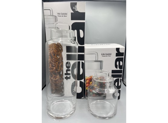 The Cellar - 6.8/9.9/14 INCH Glass Canisters - Box Included
