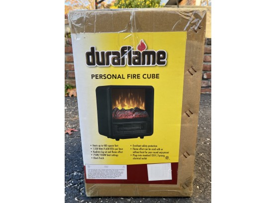 Duraflame Personal Firecube Electric Fireplace Heater - NEW In Box - Model DFS-300-BLK