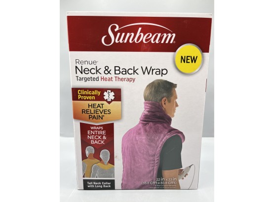Sunbeam Renue Neck And Back Wrap Targeted Heat Therapy - NEW In Box