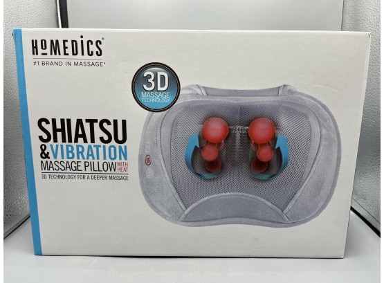 Homedics Shiatsu & Vibration Massage Pillow With Heat - NEW In Box