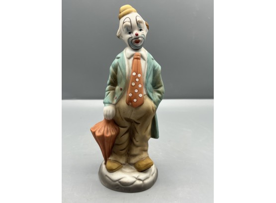 Hand Painted Ceramic Clown Figurine