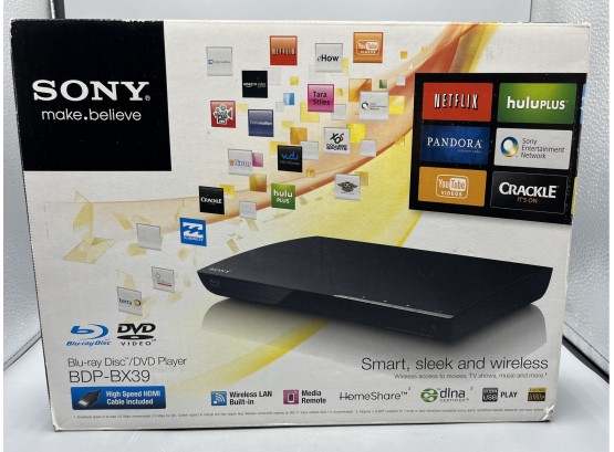 Sony Blu-ray Disc /DVD Player Model BDP-BX39 - New In Box