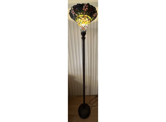 Decorative Stained Glass Metal Floor Lamp