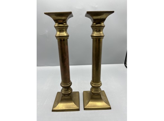 Brass Candlesticks - 2 Total - Made In Hong Kong