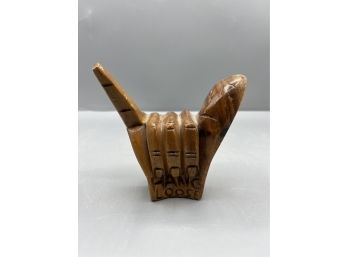 Hand Carved Wooden Hang Loose Hand Figurine