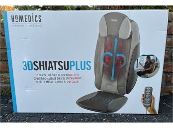 NIB Homedics 3D Shiatsu Plus Cushion With Heat - NEW In Box