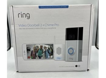 Ring Video Doorbell  NEW In Box  2 & Chime Pro System -