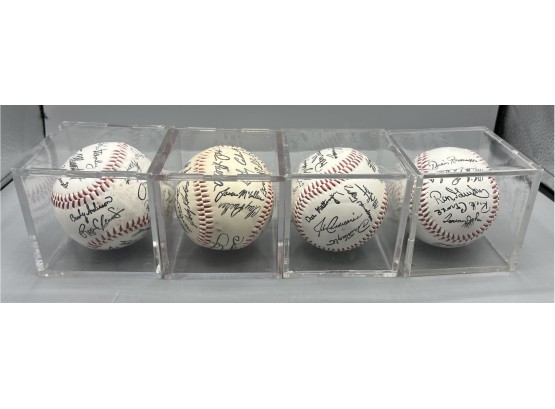 Replica Signed Baseballs With Display Cases - 4 Total