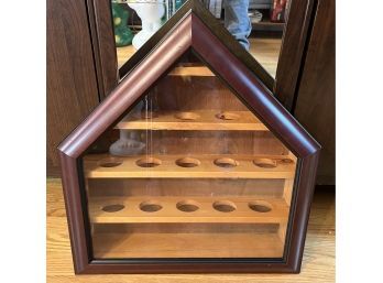 Wooden Home-plate Baseball Display Case - Wall Decor
