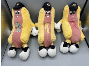 L.I Ducks Baseball - Hotdog Plushes - 3 Total