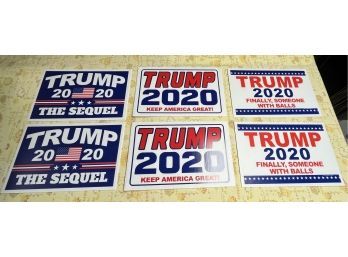 Trump 2020 Political Advertising Lawn Stake Signs - 6 Total