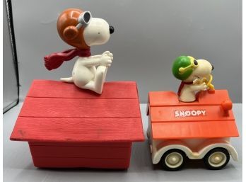 Snoopy Red Baron FrictionToys - 2 Total